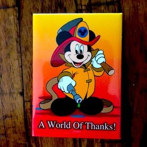 Mickey Mouse Firefighter Badge.